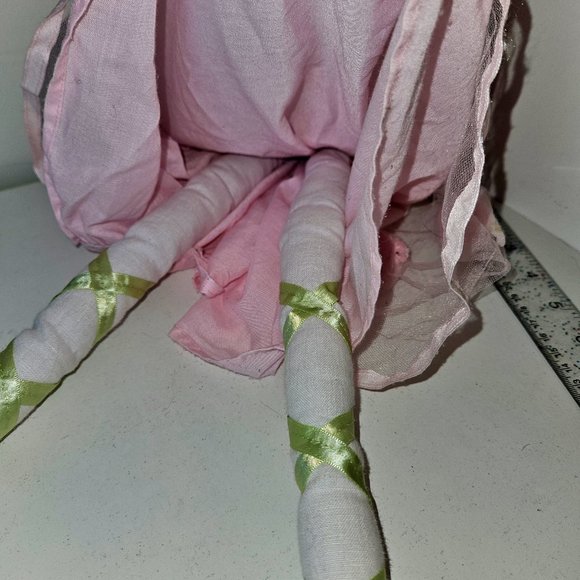 Pottery Barn Kids RARE Blonde Ballerina 18" Rag Doll Pink Tulle Dress - Picture 4 of 7